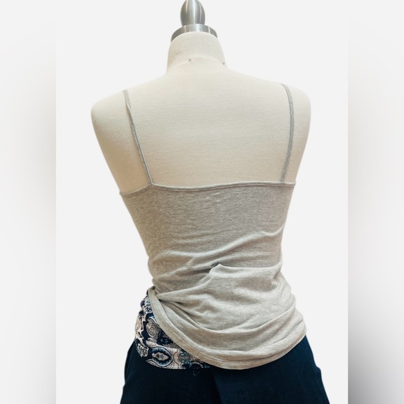 Ann Taylor loft Lace Trim Gray Tank Top - Picture 6 of 6